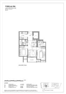 The-Hillshore-Floor-Plan-2-Bed-PH-Type-A1-PH